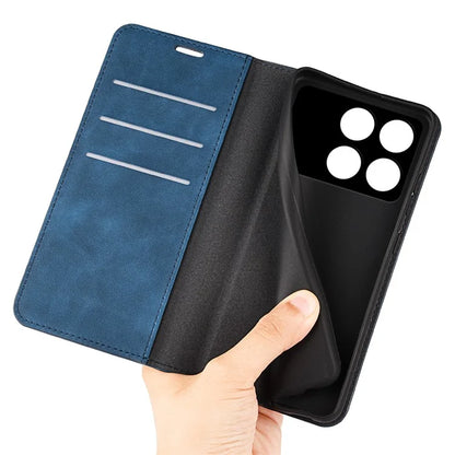 For Xiaomi Redmi K70E 5G / Poco X6 Pro 5G Case PU Leather Magnetic Closure Wallet Phone Cover