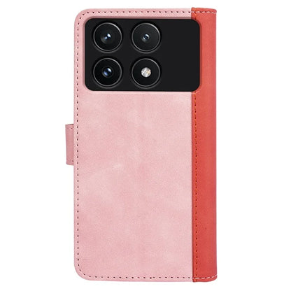For Xiaomi Redmi K70 5G /  K70 Pro 5G Leather Case Stand Function Color Splicing Wallet Cover