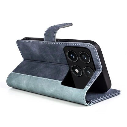 For Xiaomi Redmi K70 5G /  K70 Pro 5G Leather Case Stand Function Color Splicing Wallet Cover