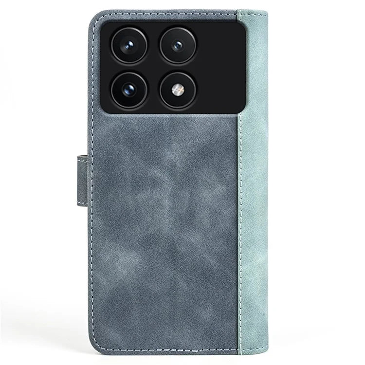 For Xiaomi Redmi K70 5G /  K70 Pro 5G Leather Case Stand Function Color Splicing Wallet Cover