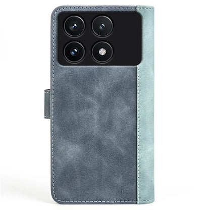 For Xiaomi Redmi K70 5G /  K70 Pro 5G Leather Case Stand Function Color Splicing Wallet Cover