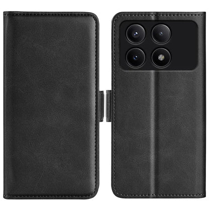 For Xiaomi Redmi K70E 5G / Poco X6 Pro 5G Case Dual Magnetic Clasp Folio Leather Cell Phone Cover