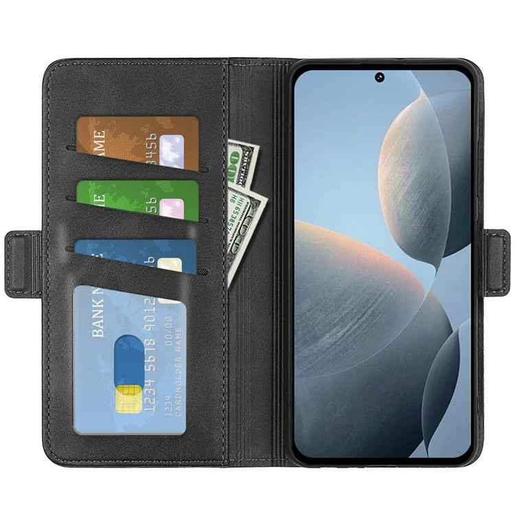 For Xiaomi Redmi K70E 5G / Poco X6 Pro 5G Case Dual Magnetic Clasp Folio Leather Cell Phone Cover