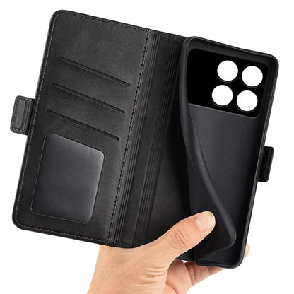 For Xiaomi Redmi K70E 5G / Poco X6 Pro 5G Case Dual Magnetic Clasp Folio Leather Cell Phone Cover