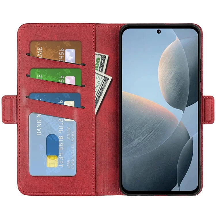 For Xiaomi Redmi K70E 5G / Poco X6 Pro 5G Case Dual Magnetic Clasp Folio Leather Cell Phone Cover