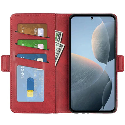 For Xiaomi Redmi K70E 5G / Poco X6 Pro 5G Case Dual Magnetic Clasp Folio Leather Cell Phone Cover