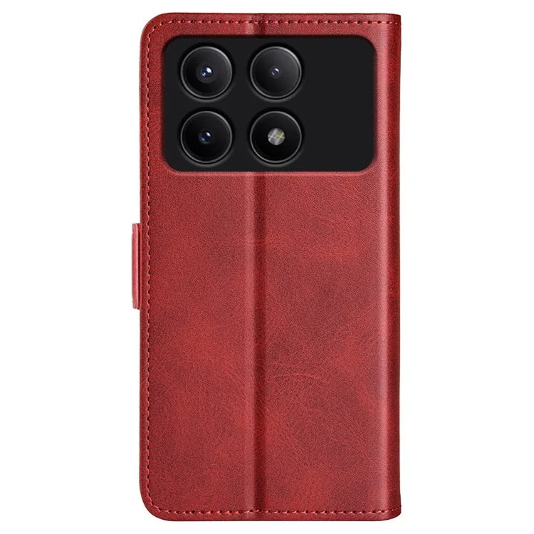 For Xiaomi Redmi K70E 5G / Poco X6 Pro 5G Case Dual Magnetic Clasp Folio Leather Cell Phone Cover