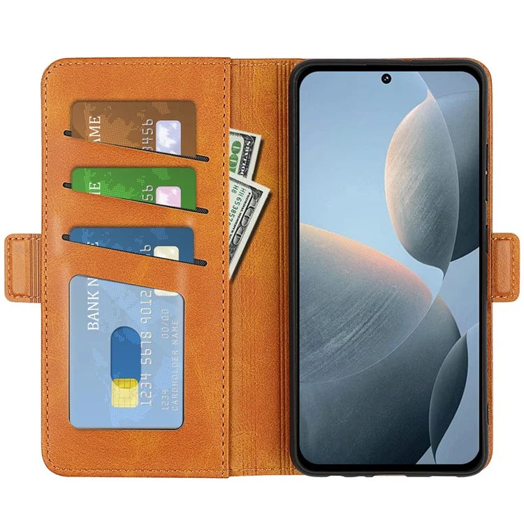 For Xiaomi Redmi K70E 5G / Poco X6 Pro 5G Case Dual Magnetic Clasp Folio Leather Cell Phone Cover
