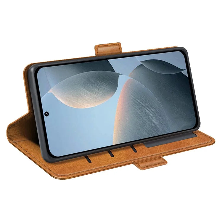 For Xiaomi Redmi K70E 5G / Poco X6 Pro 5G Case Dual Magnetic Clasp Folio Leather Cell Phone Cover