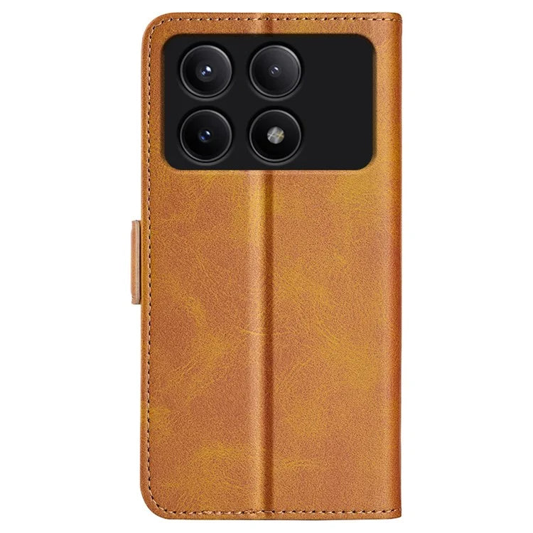 For Xiaomi Redmi K70E 5G / Poco X6 Pro 5G Case Dual Magnetic Clasp Folio Leather Cell Phone Cover