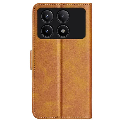 For Xiaomi Redmi K70E 5G / Poco X6 Pro 5G Case Dual Magnetic Clasp Folio Leather Cell Phone Cover