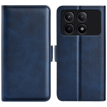For Xiaomi Redmi K70E 5G / Poco X6 Pro 5G Case Dual Magnetic Clasp Folio Leather Cell Phone Cover
