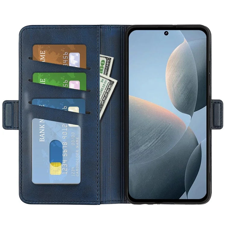 For Xiaomi Redmi K70E 5G / Poco X6 Pro 5G Case Dual Magnetic Clasp Folio Leather Cell Phone Cover