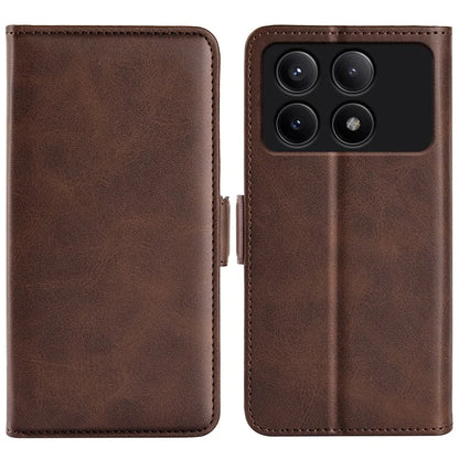 For Xiaomi Redmi K70E 5G / Poco X6 Pro 5G Case Dual Magnetic Clasp Folio Leather Cell Phone Cover