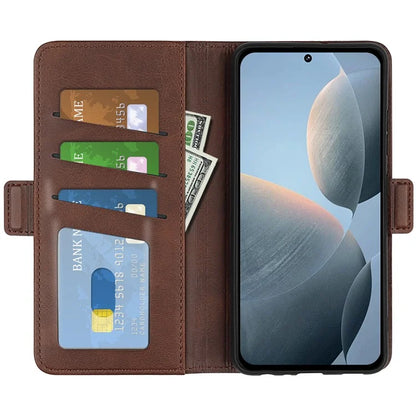For Xiaomi Redmi K70E 5G / Poco X6 Pro 5G Case Dual Magnetic Clasp Folio Leather Cell Phone Cover