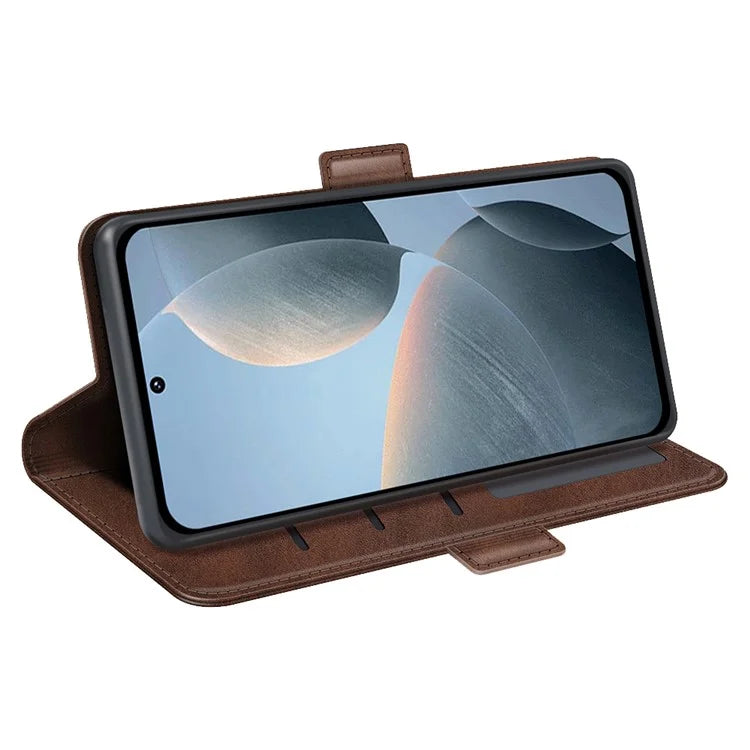 For Xiaomi Redmi K70E 5G / Poco X6 Pro 5G Case Dual Magnetic Clasp Folio Leather Cell Phone Cover