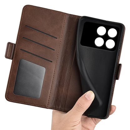 For Xiaomi Redmi K70E 5G / Poco X6 Pro 5G Case Dual Magnetic Clasp Folio Leather Cell Phone Cover