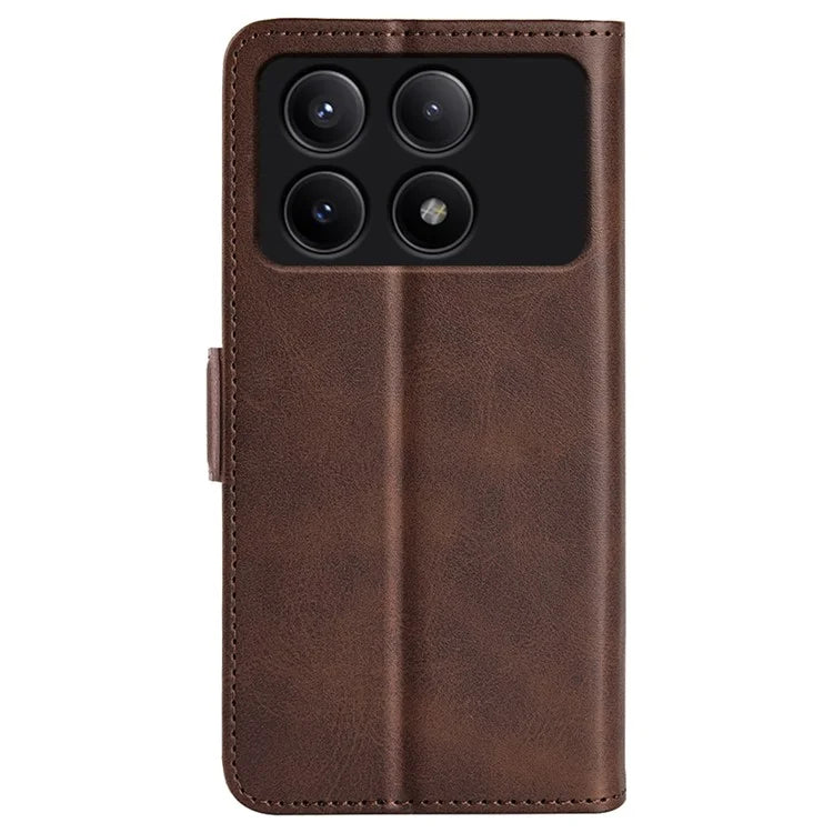 For Xiaomi Redmi K70E 5G / Poco X6 Pro 5G Case Dual Magnetic Clasp Folio Leather Cell Phone Cover