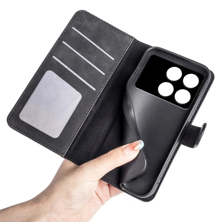 For Xiaomi Redmi K70E 5G / Poco X6 Pro 5G Case Wallet PU Leather Color Splicing Shockproof Phone Cover