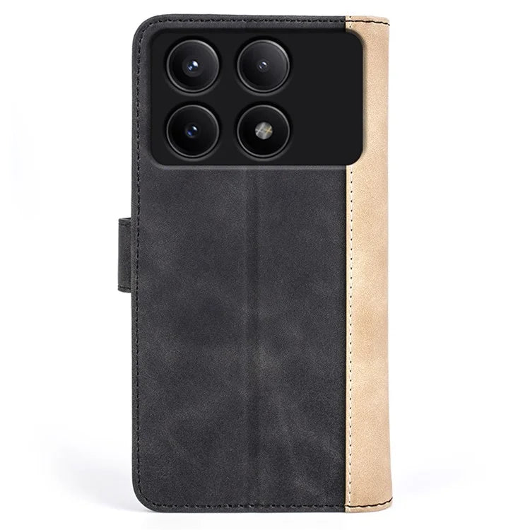 For Xiaomi Redmi K70E 5G / Poco X6 Pro 5G Case Wallet PU Leather Color Splicing Shockproof Phone Cover