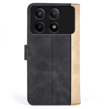 For Xiaomi Redmi K70E 5G / Poco X6 Pro 5G Case Wallet PU Leather Color Splicing Shockproof Phone Cover