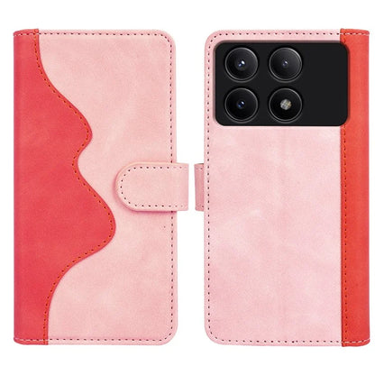 For Xiaomi Redmi K70E 5G / Poco X6 Pro 5G Case Wallet PU Leather Color Splicing Shockproof Phone Cover