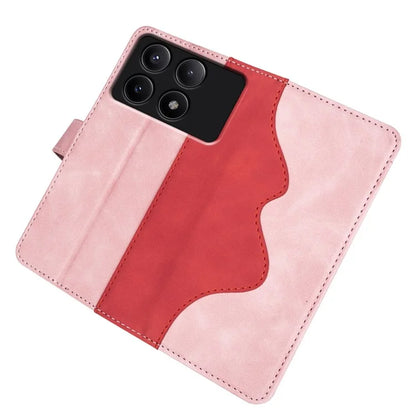 For Xiaomi Redmi K70E 5G / Poco X6 Pro 5G Case Wallet PU Leather Color Splicing Shockproof Phone Cover