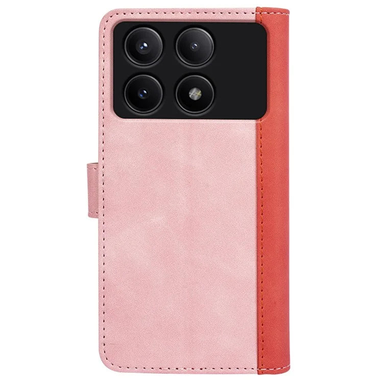 For Xiaomi Redmi K70E 5G / Poco X6 Pro 5G Case Wallet PU Leather Color Splicing Shockproof Phone Cover