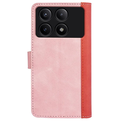 For Xiaomi Redmi K70E 5G / Poco X6 Pro 5G Case Wallet PU Leather Color Splicing Shockproof Phone Cover