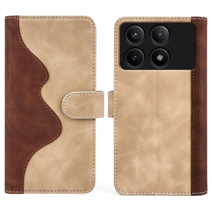 For Xiaomi Redmi K70E 5G / Poco X6 Pro 5G Case Wallet PU Leather Color Splicing Shockproof Phone Cover