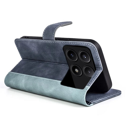 For Xiaomi Redmi K70E 5G / Poco X6 Pro 5G Case Wallet PU Leather Color Splicing Shockproof Phone Cover
