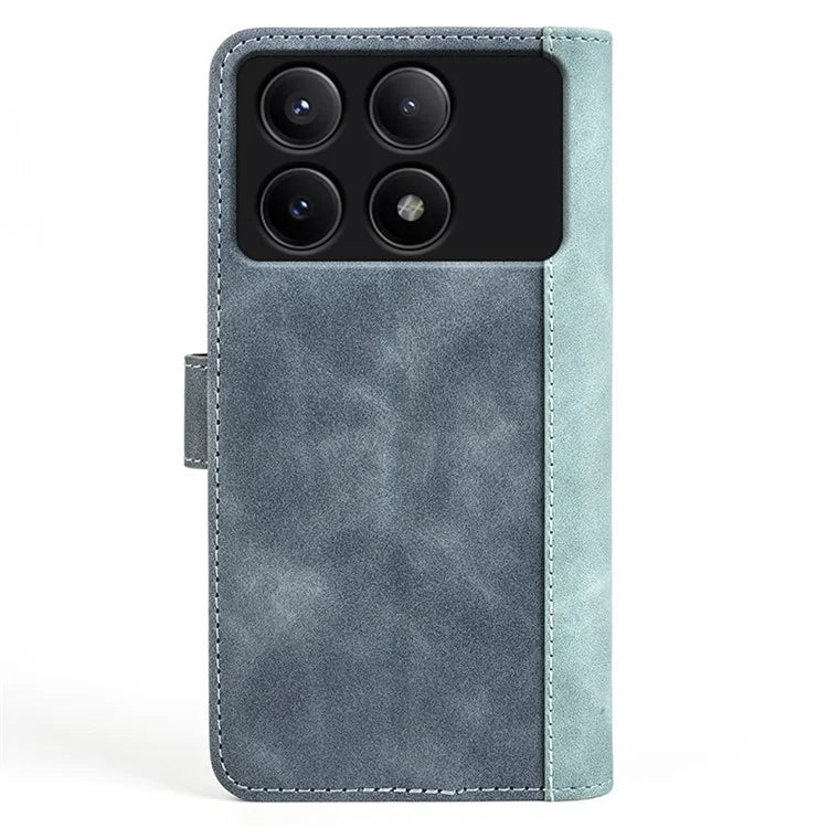 For Xiaomi Redmi K70E 5G / Poco X6 Pro 5G Case Wallet PU Leather Color Splicing Shockproof Phone Cover