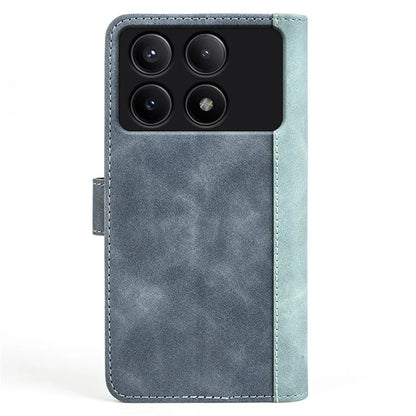 For Xiaomi Redmi K70E 5G / Poco X6 Pro 5G Case Wallet PU Leather Color Splicing Shockproof Phone Cover
