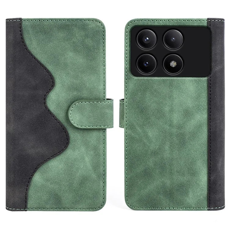 For Xiaomi Redmi K70E 5G / Poco X6 Pro 5G Case Wallet PU Leather Color Splicing Shockproof Phone Cover