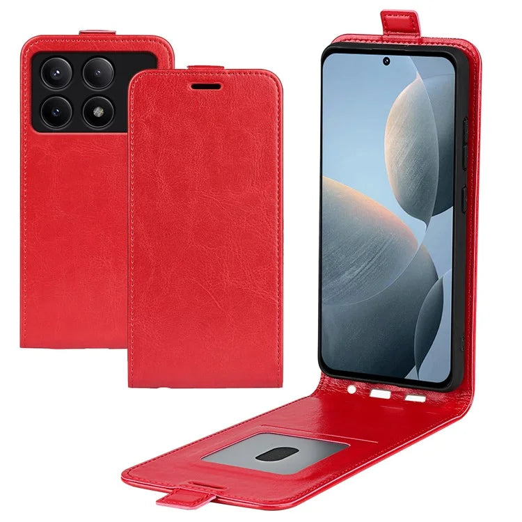 For Xiaomi Redmi K70E 5G / Poco X6 Pro 5G Case Vertical Flip Card Slot Protection Shell