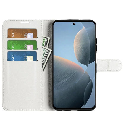 For Xiaomi Redmi K70E 5G / Poco X6 Pro 5G Case PU Leather Litchi Texture Folio Phone Cover
