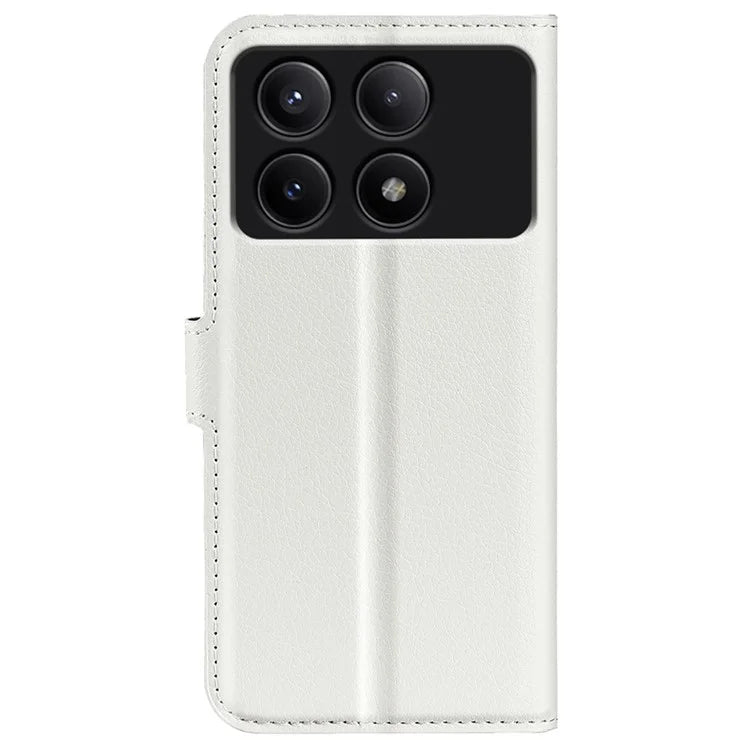 For Xiaomi Redmi K70E 5G / Poco X6 Pro 5G Case PU Leather Litchi Texture Folio Phone Cover