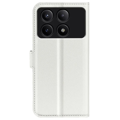 For Xiaomi Redmi K70E 5G / Poco X6 Pro 5G Case PU Leather Litchi Texture Folio Phone Cover