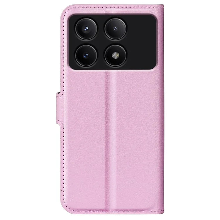 For Xiaomi Redmi K70E 5G / Poco X6 Pro 5G Case PU Leather Litchi Texture Folio Phone Cover