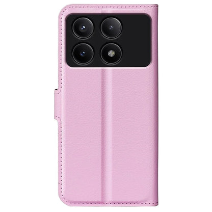 For Xiaomi Redmi K70E 5G / Poco X6 Pro 5G Case PU Leather Litchi Texture Folio Phone Cover