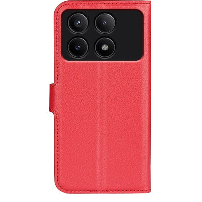 For Xiaomi Redmi K70E 5G / Poco X6 Pro 5G Case PU Leather Litchi Texture Folio Phone Cover