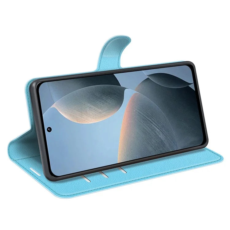 For Xiaomi Redmi K70E 5G / Poco X6 Pro 5G Case PU Leather Litchi Texture Folio Phone Cover