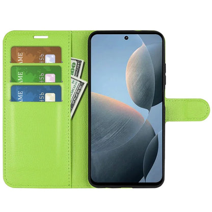For Xiaomi Redmi K70E 5G / Poco X6 Pro 5G Case PU Leather Litchi Texture Folio Phone Cover