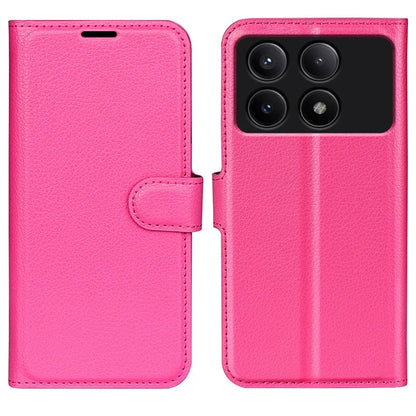 For Xiaomi Redmi K70E 5G / Poco X6 Pro 5G Case PU Leather Litchi Texture Folio Phone Cover