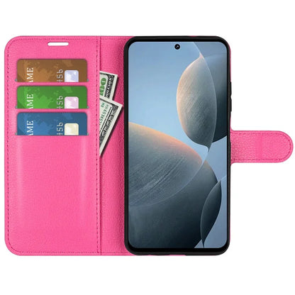 For Xiaomi Redmi K70E 5G / Poco X6 Pro 5G Case PU Leather Litchi Texture Folio Phone Cover