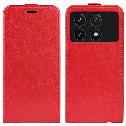 For Xiaomi Redmi K70 5G / K70 Pro 5G Leather Cover Vertical Flip Crazy Horse Texture Phone Case