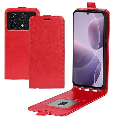 For Xiaomi Redmi K70 5G / K70 Pro 5G Leather Cover Vertical Flip Crazy Horse Texture Phone Case