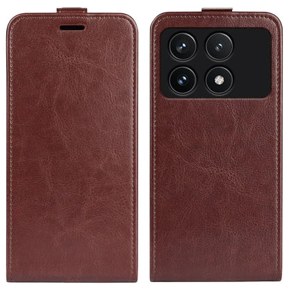 For Xiaomi Redmi K70 5G / K70 Pro 5G Leather Cover Vertical Flip Crazy Horse Texture Phone Case