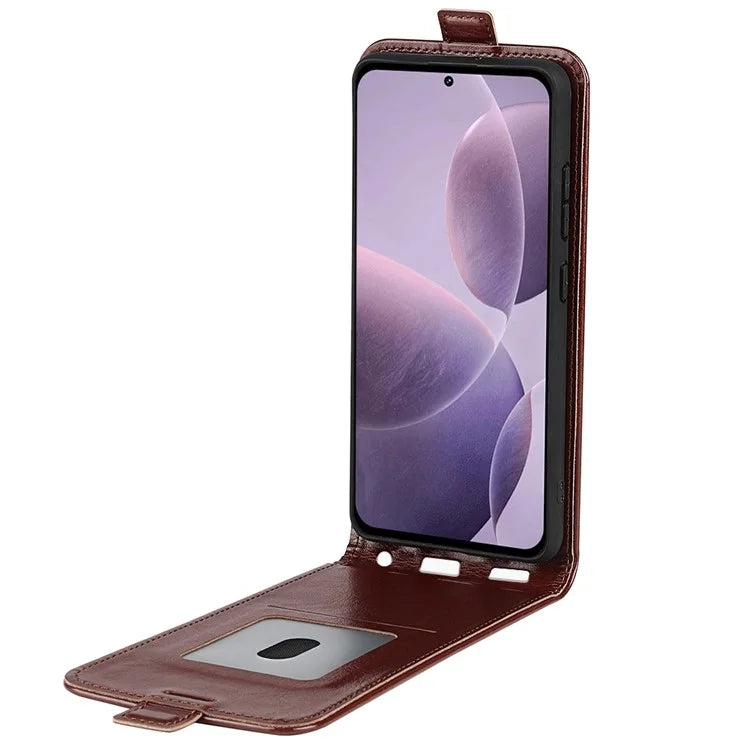 For Xiaomi Redmi K70 5G / K70 Pro 5G Leather Cover Vertical Flip Crazy Horse Texture Phone Case