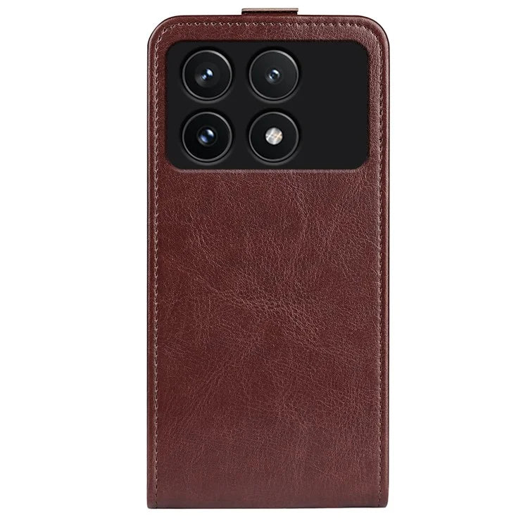 For Xiaomi Redmi K70 5G / K70 Pro 5G Leather Cover Vertical Flip Crazy Horse Texture Phone Case